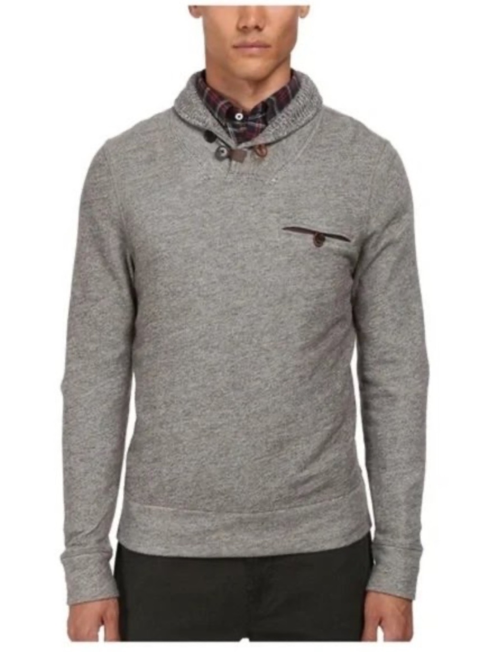 Billy Reid Shiloh Shawl Collar Cotton Pullover Sweater - size S